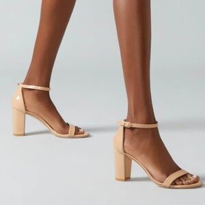 🌺STUART WEITZMAN 🌺 Nudistcurve Block Heel Sandal  Size: 7B